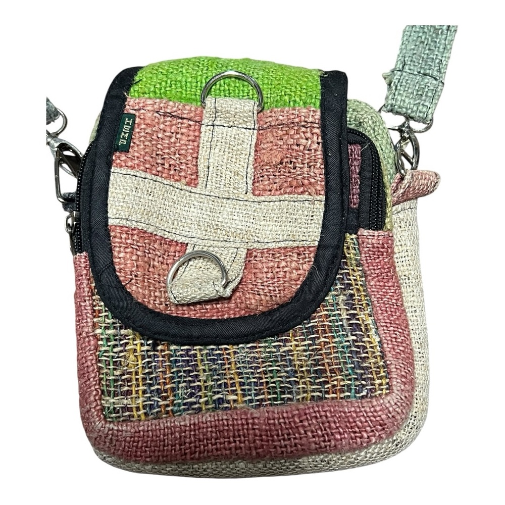 Hemp Multicolor Woven Bohemian Crossbody Bag